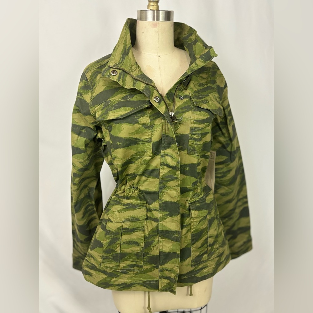 NWT Goodthreads Camo Drawstring Utility Military Jacket Coat Medium